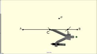 constructing a perpendicular line through a point (off the line)