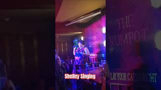 Shelley singing at The Rumpot Costa Adeje Tenerife