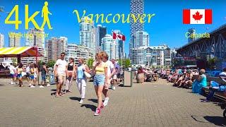 Shopping, Dining & Entertainment 4K Walk, Granville Island, Vancouver, Canada (Island in Downtown)