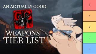 An Actually Good G&B Weapons Tier List Video (v0.13)