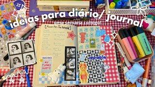 ideias para diário em uma semana comigo! week with my journal 