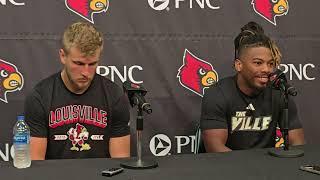 Louisville QB Tyler Shough, LB TJ Quinn preview game at Notre Dame