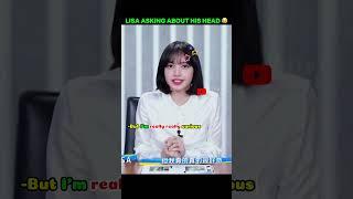 Lisa was curious about his shiny head!!  #lisa #리사 #blackpink #블랙핑크