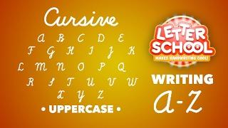 Learn Cursive Handwriting with 'Cursive Writing LetterSchool' - UPPERCASE ABC | English Alphabet