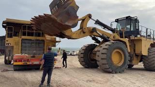 Best Of Heavy Transports - Transporting 12 Caterpillar 777 Dumpers - Mega Machines Movies - 4K