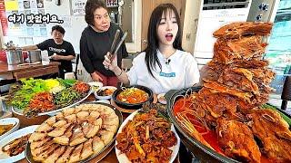 이렇게 맛없는 감자탕은 처음이에요 산더미 감자탕 수육 제육볶음 불고기 먹방