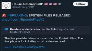 Official Epstein Files Rick Roll is Crazy