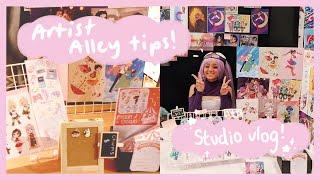 ARTIST ALLEY PREP!! Convention tips + more! | studio vlog 8 ‍️