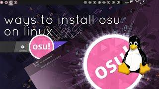 ways to install osu on linux