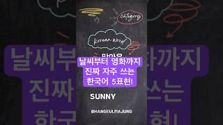 “날씨부터 영화까지, 진짜 자주 쓰는 한국어 5표현!” #korean #koreanforbeginners #koreanlanguage #기초한국어 #한국어 #learnkorean