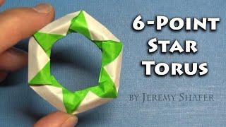 Origami Six-Pointed Star Hexagonal Torus (3-D Ring)