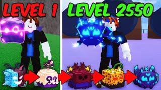 Noob To MAX LEVEL With EVERY MYTHICAL FRUIT in Blox Fruits [FULL MOVIE]