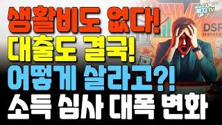 생활비도 없다! 어떻게 살라고? | 대출도 결국 ! | 스트레스 DSR과 소득 심사 대폭 변화