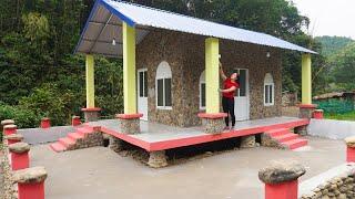 START to FINISH Alone Building House With Bricks And Cement, Corrugated Iron Roof [TIMELAPSE]