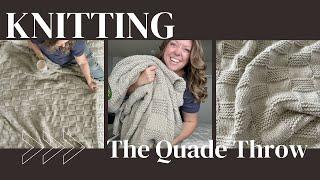 Easy Beginner Knit Blanket Pattern and Tutorial, Quade Throw Video Tutorial