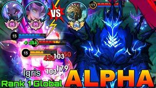 No.1 Global Alpha VS Supreme Hayabusa & Wanwan - Top 1 Global Alpha by Igris - Mobile Legends