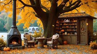 Cozy Fall Coffee Shop Ambience  Jazz Relaxing Music ~ Smooth Piano Jazz Instrumental Music to Work