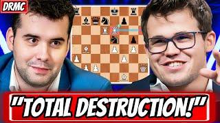 Ian Nepomniachtchi SHOCKS Magnus Carlsen w/ EXPLOSIVE Rook Sac! (Magnus Carlsen Sicilian Defense!)