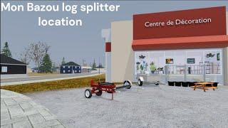 mon bazou wood splitter location