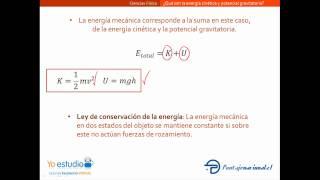 yoestudio.cl-Física-Energía cinética y potencial gravitatoria