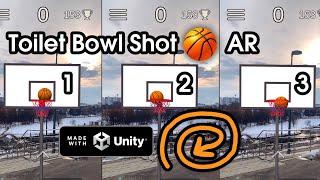 #AR #Basketball  #6 — #Unity Asset — Toilet Bowl Shot — ARKit/ARCore: AR Foundation