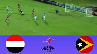  LIVE: Yemen vs East Timor U20, AFC U20 ASIAN CUP 2025 Qualifiers, Live Match Updates