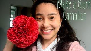 Carnation Paper Flower Tutorial -Easy DIY  with Thao Ki