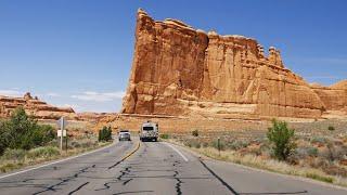 Utah Route 128 to Arches National Park | USA Scenic Drive 4K