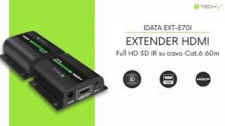 Extender HDMI Full HD 3D IR su cavo Cat.5E/6/6A/7 60m Autoregolato by Techly - IDATA EXT-E70I