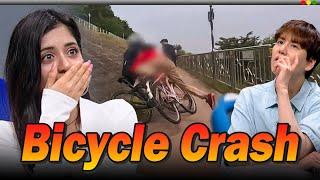 X:IN ARIA's Dashcam Reaction : Bicycle Crashes Compilation in Korea 