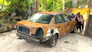  Project to restore damaged old DAEWOO Nubira car // P2 Restoring DAEWOO car chassis