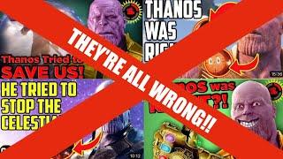 Every YouTuber Saying "Thanos was Right" is Wrong!!