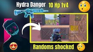 Hydra Danger 10Hp 1v4  Random Shocked  #bgmi #hydradanger