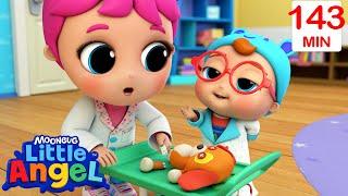 Taking Your Pet To The Vet Song + More | Little Angel | Cartoons for Kids | Nursery Rhymes