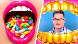 We Survived the World's Strictest Doctor! Awesome & Genial Hacks by Woohoo Meow!
