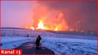 Ukraine struck Russian oil base in Samara region for third time, caused massive fire