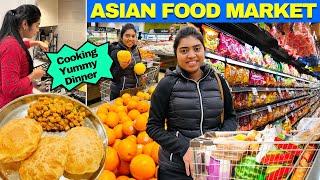 ‍ Hotel Style Puffy PURI & Channa Masala | Shopping Favorite Fruits Asian market | USA Tamil VLOG