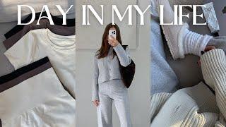 DAY IN MY LIFE | realistic work day, staying productive & activewear haul!