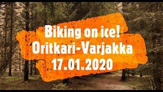 Biking on ice! Oritkari-Varjakka-Akio, Oulu 17.01.2020, Timelapse-video