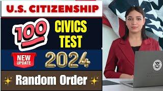 USCIS 100 Civics Questions and Answers 2024 | US Naturalization Test.