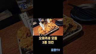 일본 후쿠오카 이자카야 텐진 원조 타레카라 가라아게 오마카세 모듬 3종 프라이드 치킨 (元祖タレカラ 春吉店, chicken, チキン, 鸡)