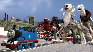 Building a Thomas Train Chased By Cursed Thomas and Friends Family in Garry's Mod!