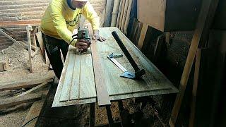 Begini Tukang NDESO Buat pintu kayu jati dari O sampai jadi