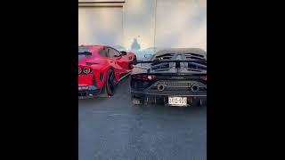 Lamborghini Aventador SVJ VS Ferrari 812 Superfast | Exhaust Sound Battle #Shorts