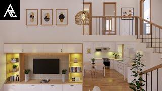 Adorable 3-Bedroom Loft-Type Small House Design Idea (7x8 Meters Only)