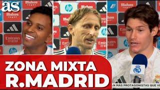 MODRIC, RODRYGO y FRAN GARCÍA en ZONA MIXTA tras REAL MADRID 4- ESPANYOL 1