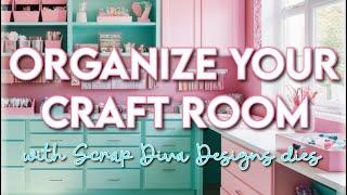 Use your dies from Scrap Diva Designs to organize your craft room! Examples and links 