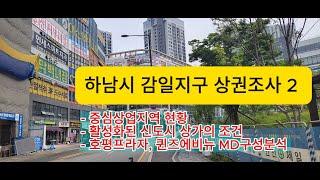 하남시 감일지구 상권조사2 (중심상업지역현황, 신도시상가 활성화조건, 상가MD구성분석