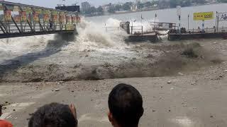 high tide at Ganga river (Kolkata - ahiritola ferry ghat)