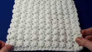 TEXTURED CROCHET STITCH IDEAL FOR BLANKETS. VERY EASY. THE FAUX BOBBLE STITCH.